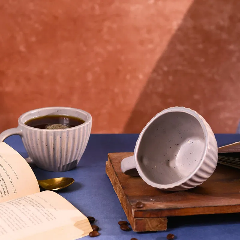 Agnese Ceramic Tea Cup (230 mL)/Grey) media 3