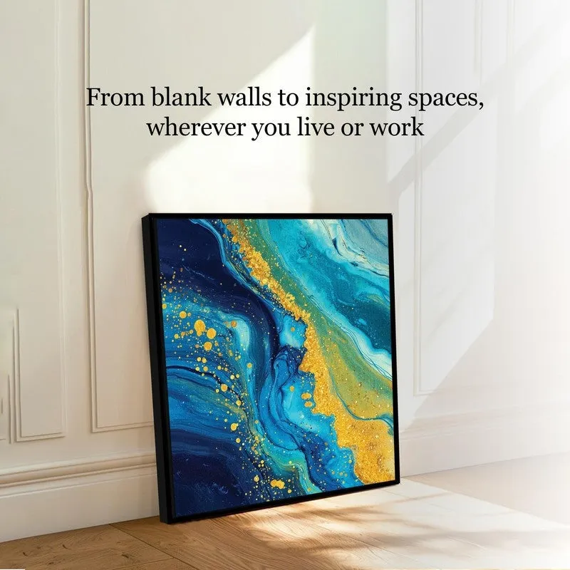 Liquid Glass Canvas Wall Art With Frame media 7
