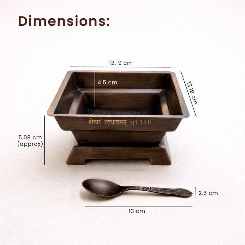 Mini Hawan Kund With Spoon - Two Piece Set media 8