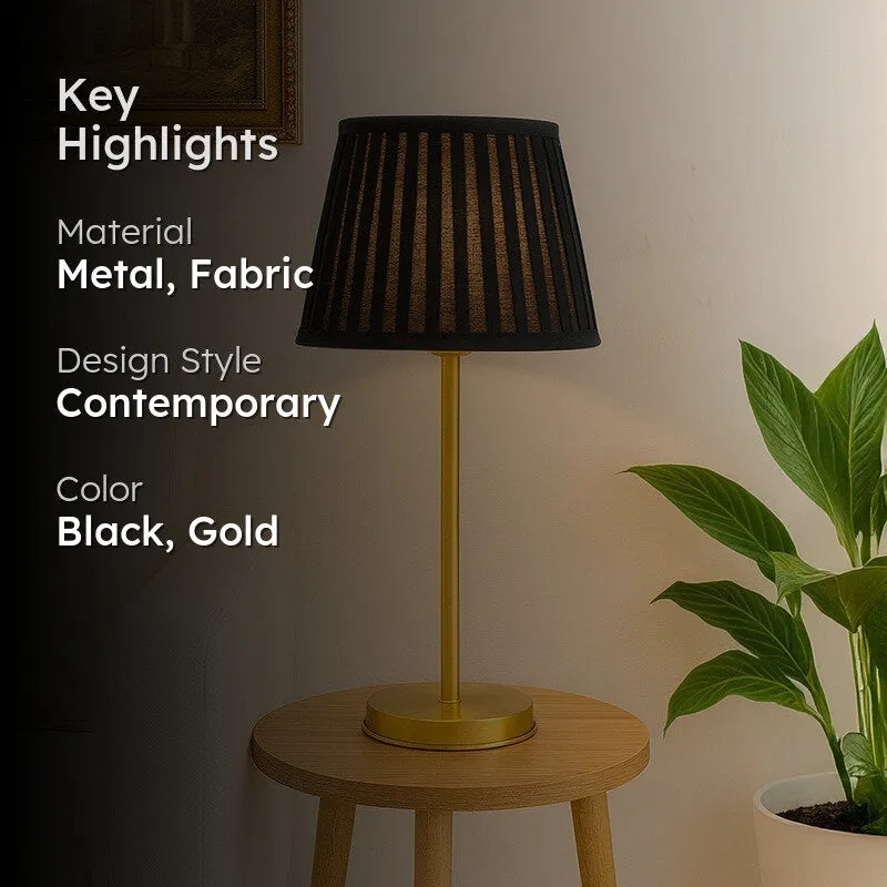 GlowSphere Contemporary Metal Table Lamp - Black media 2