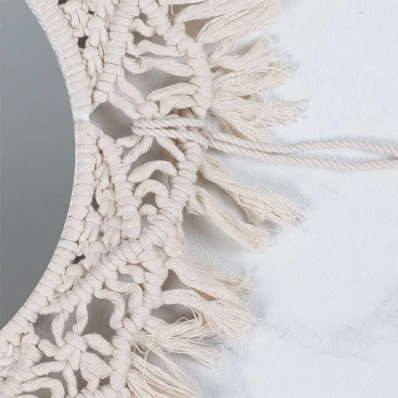 Vevian Macrame Wall Mirror media 5
