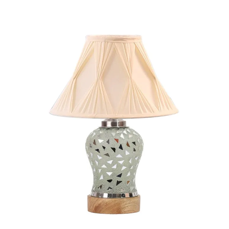 Liora Smocked Wooden Table Lamp - Multicolor media 4