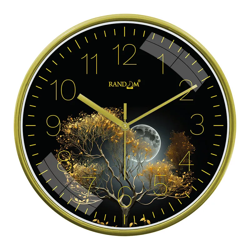 Midnight Moon Plastic Wall Clock media 5