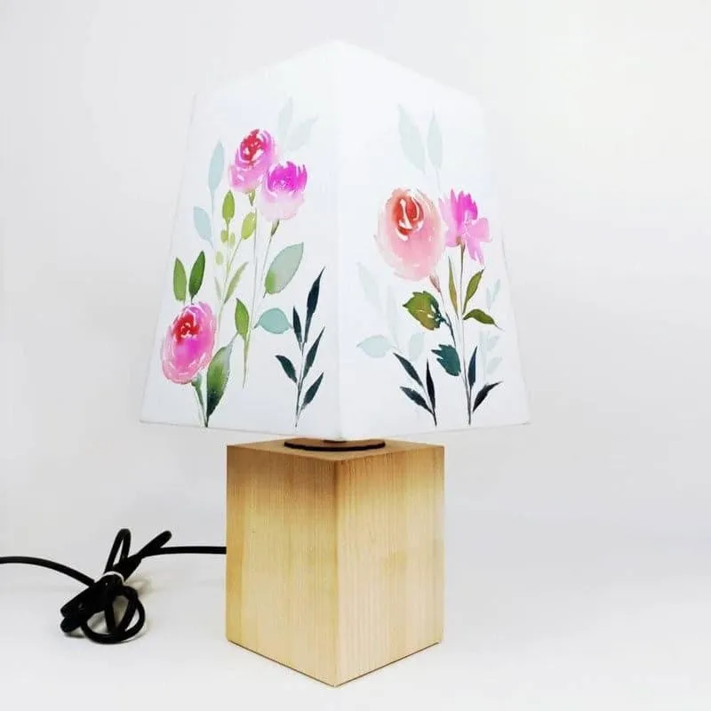 Musica Blossom Empire Handpainted Fabric Table Lamp - Multicolor media 5