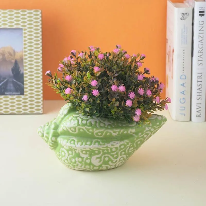 Sea Shell Planter - Green media 3
