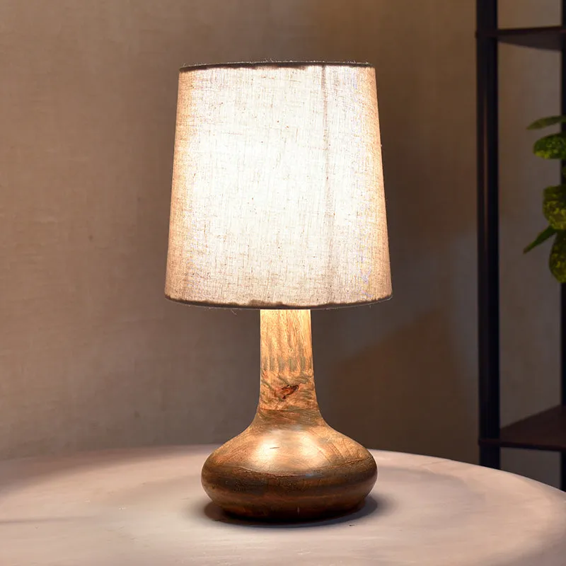 Pelion Fabric Table Lamp - Ivory,Brown media 1