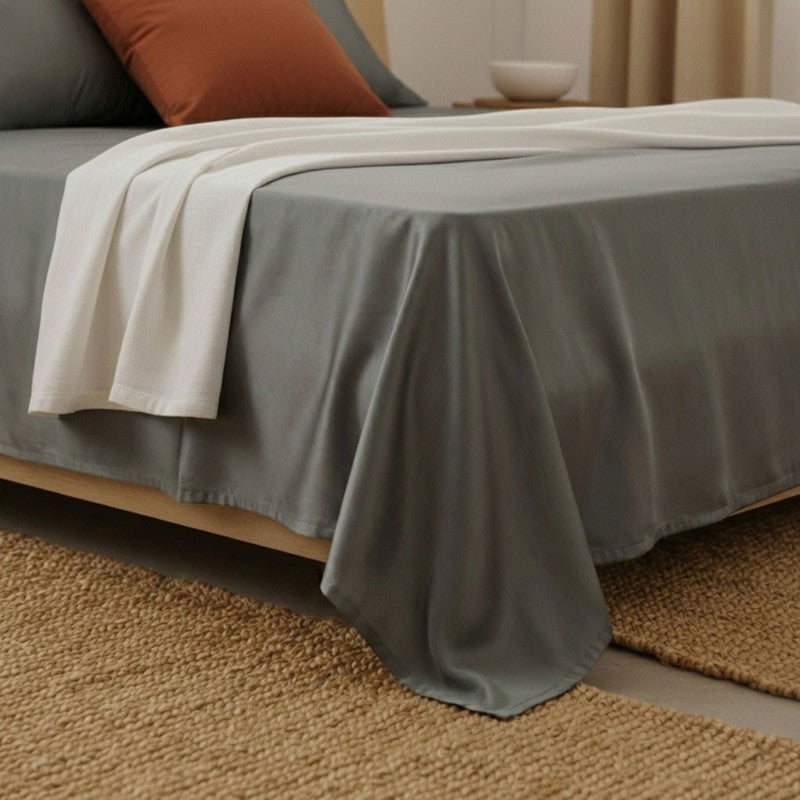 Cotton Candy Cotton Bedsheet (Grey) - 210 TC media 3