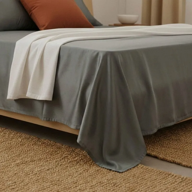Cotton Candy Cotton Bedsheet (Grey) - 210 TC media 3
