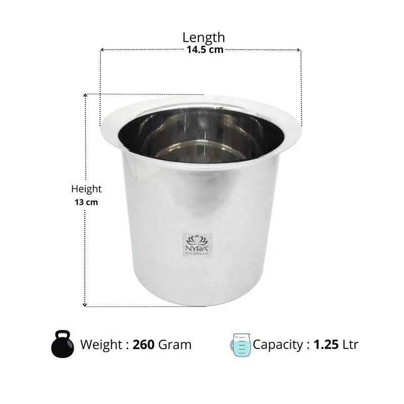 Deeptop Stainless Steel Pateela - 1250 mL media 8