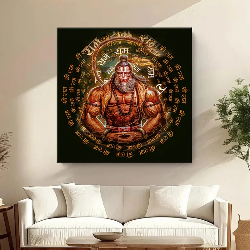 Anjaneya Veera Wall Painting media 1