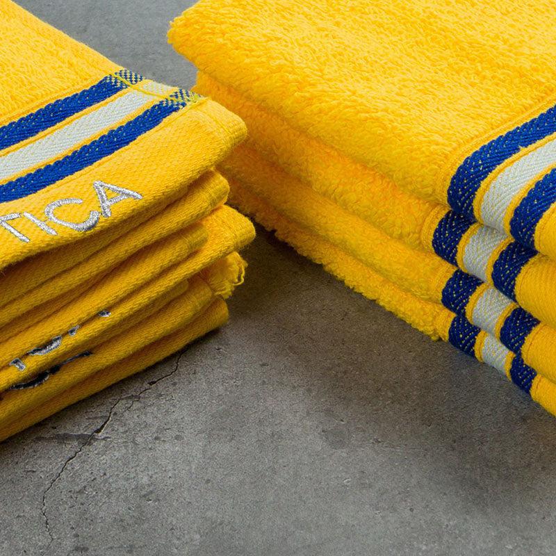 Nautica Dove Down Cotton Face Towel (Yellow) - Set Of Eight media 5