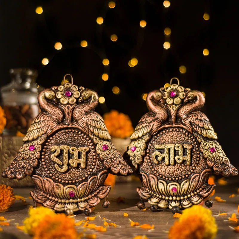 Mayura Shubh (Laabh Terracotta Latkan) - Set Of Two media 1