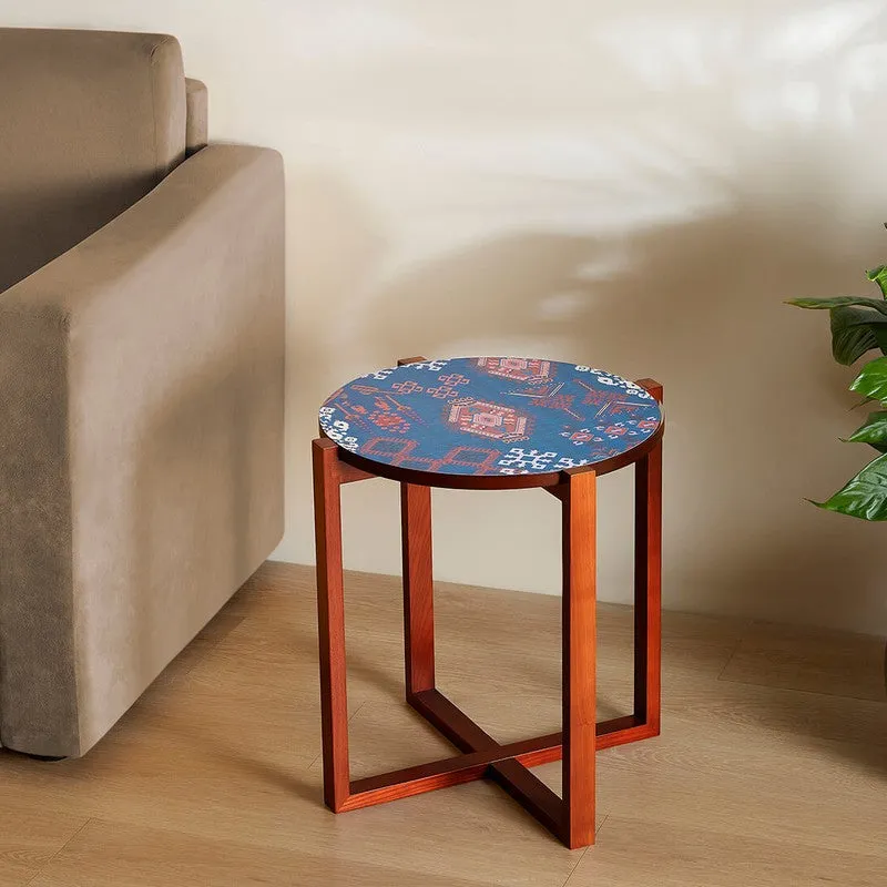 India Circus Wood Enchanting Round Side Table media 1