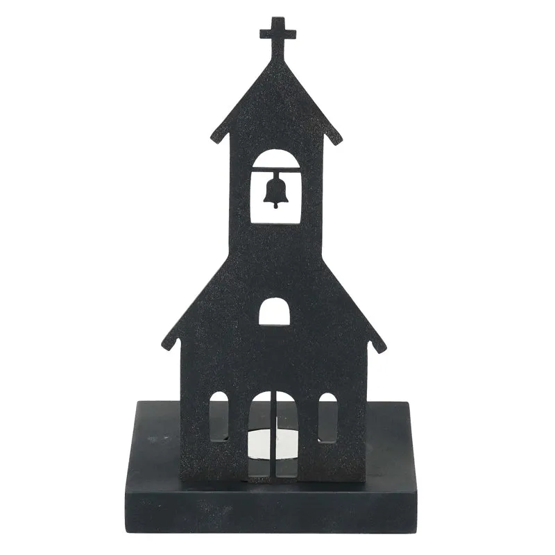Steaple Of Light Wood Tea Light Holder - Black media 7
