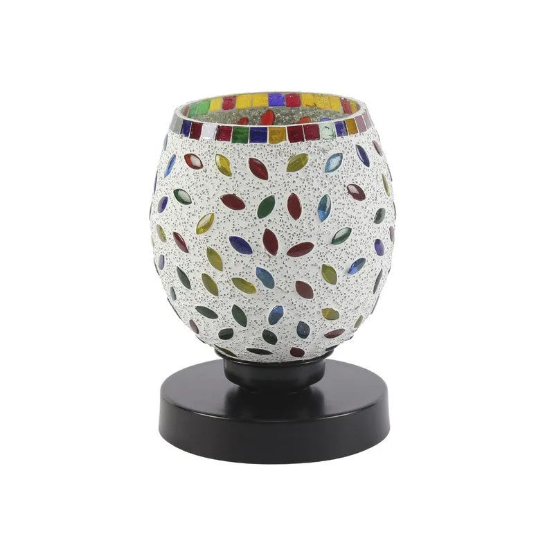 Flameora Mosaic Glass Table Lamp With Wooden Base - Multicolor media 4