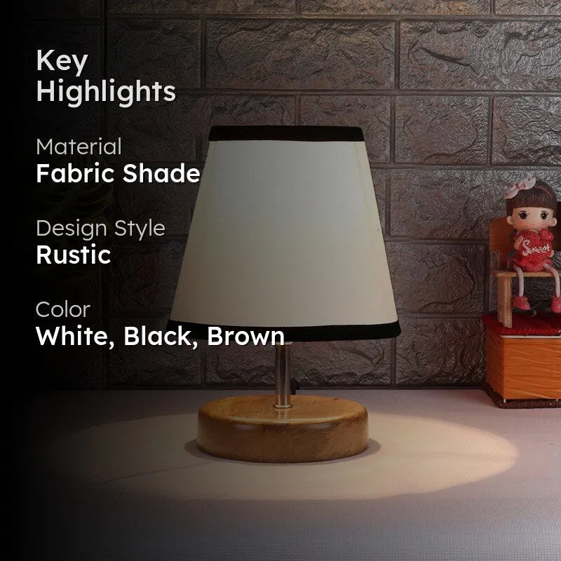 Petricho Fabric Table Lamp - White,Black media 2