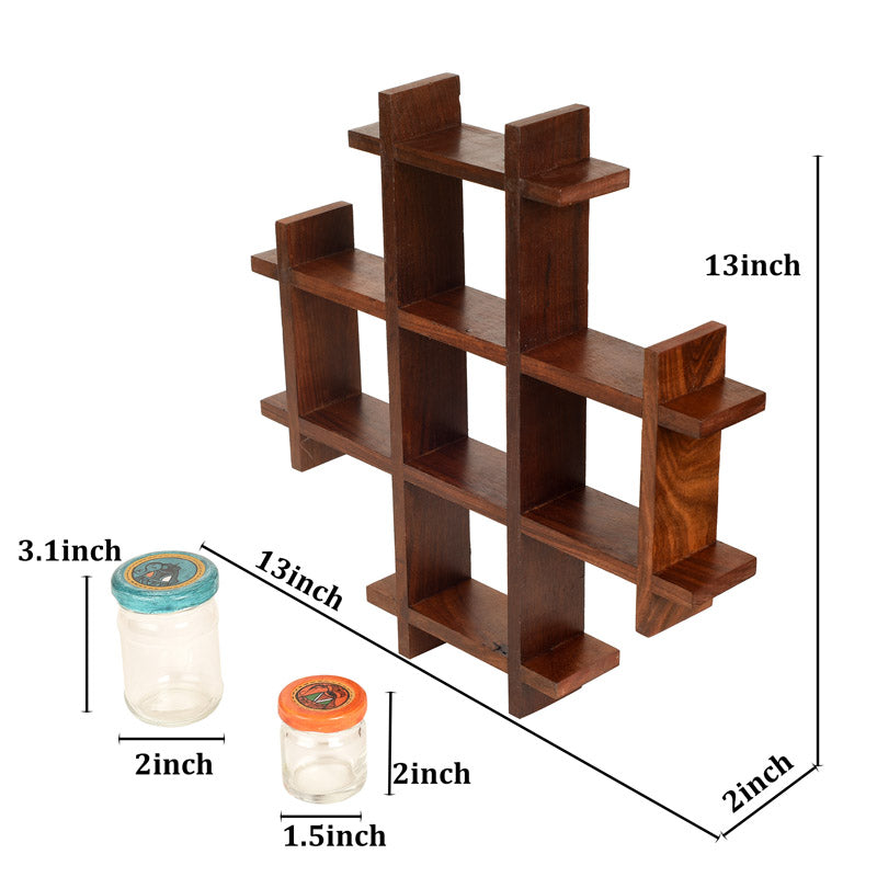 Sheza Wall Shelf with Storage Jar - Nine Piece Set media 6