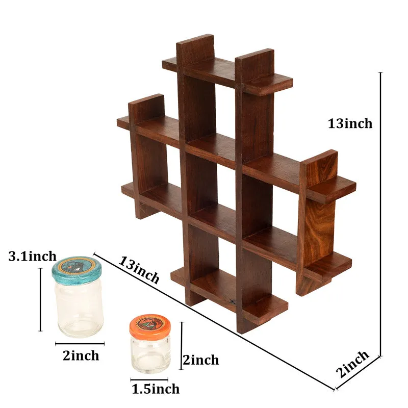 Sheza Wall Shelf with Storage Jar - Nine Piece Set media 6