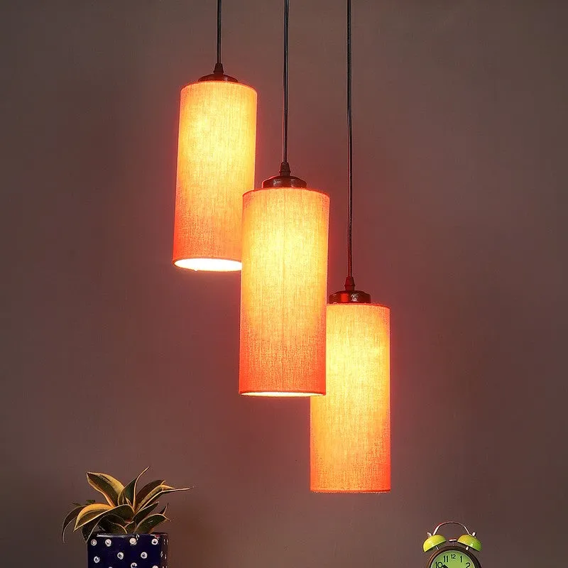 Glowspire Triple Metal Ceiling Lamp - Orange media 1