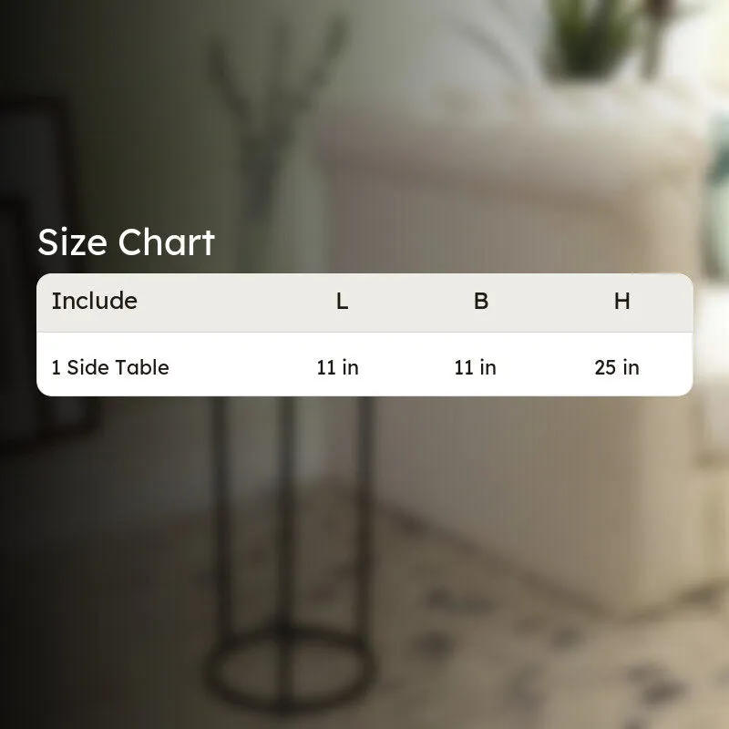 Wooden Top Base Aluminum Side Table - Large media 8
