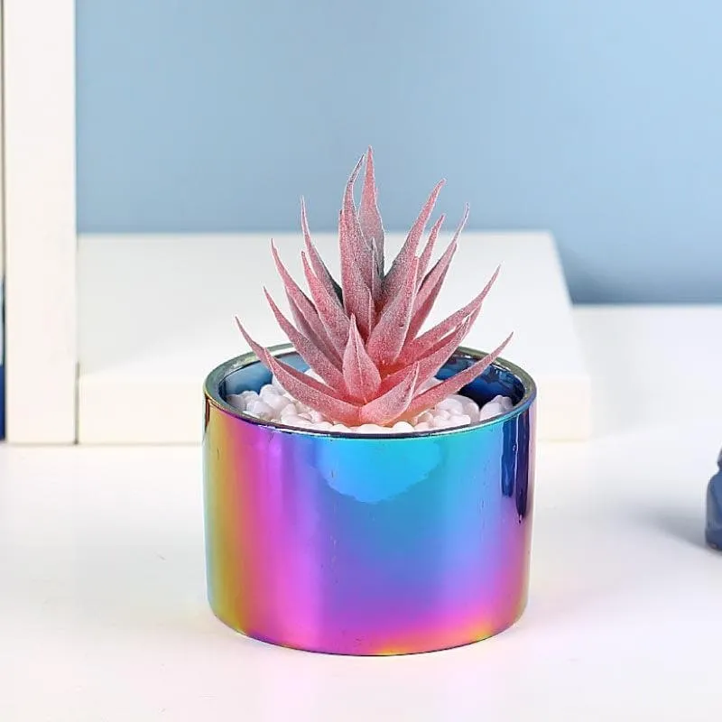 Faux Succulent In Ombre Pot - 11 cms media 1