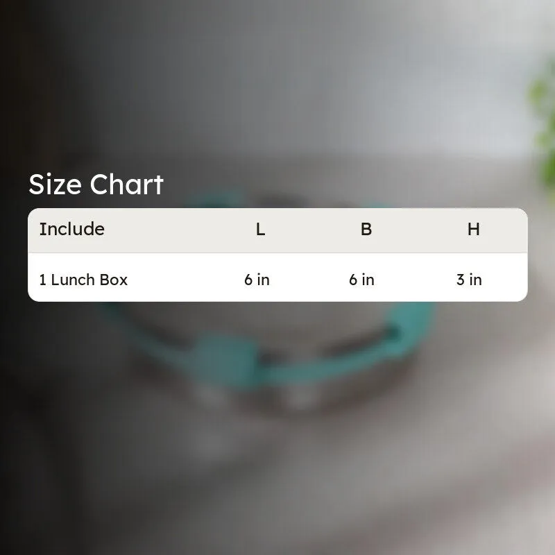Ivago Steel Airtight Lunch Box (Aqua) - 875 mL media 8