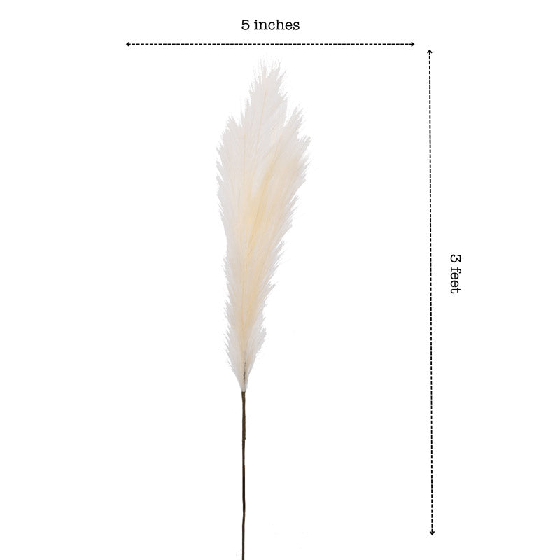 Artificial Realistic Pampas Sticks (Beige) - Set Of Three media 7