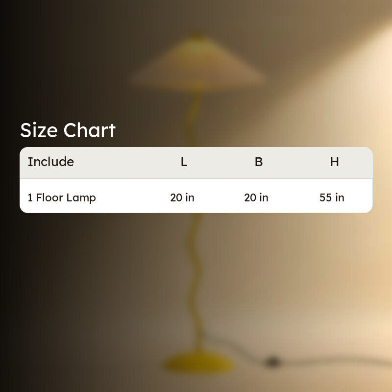 Fig Living Wavy Floor Lamp- Canary Yellow media 12
