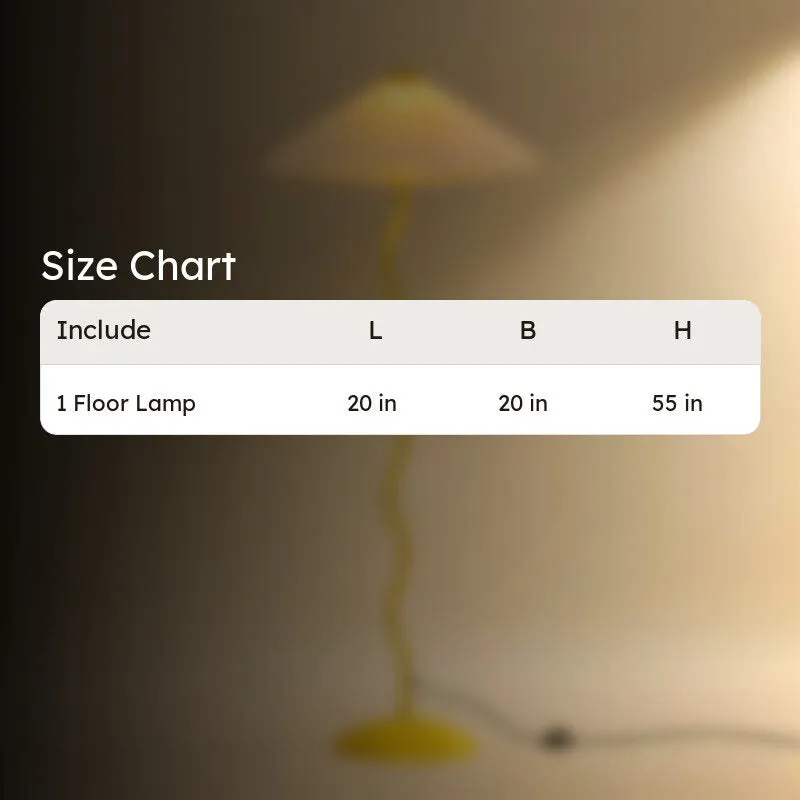 Fig Living Wavy Floor Lamp- Canary Yellow media 12