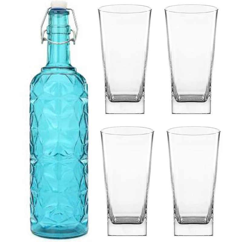 Harlan 1000 mL Water Bottle With 350 mL Glasses - Five Piece Set media 3