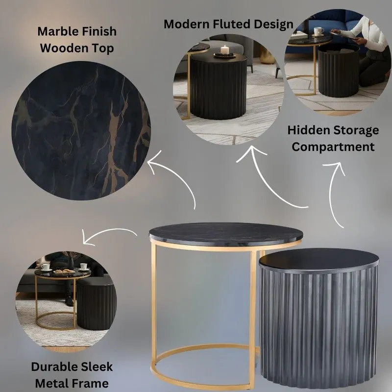 Elvora Center Table (Black & Gold) - Set Of Two media 6