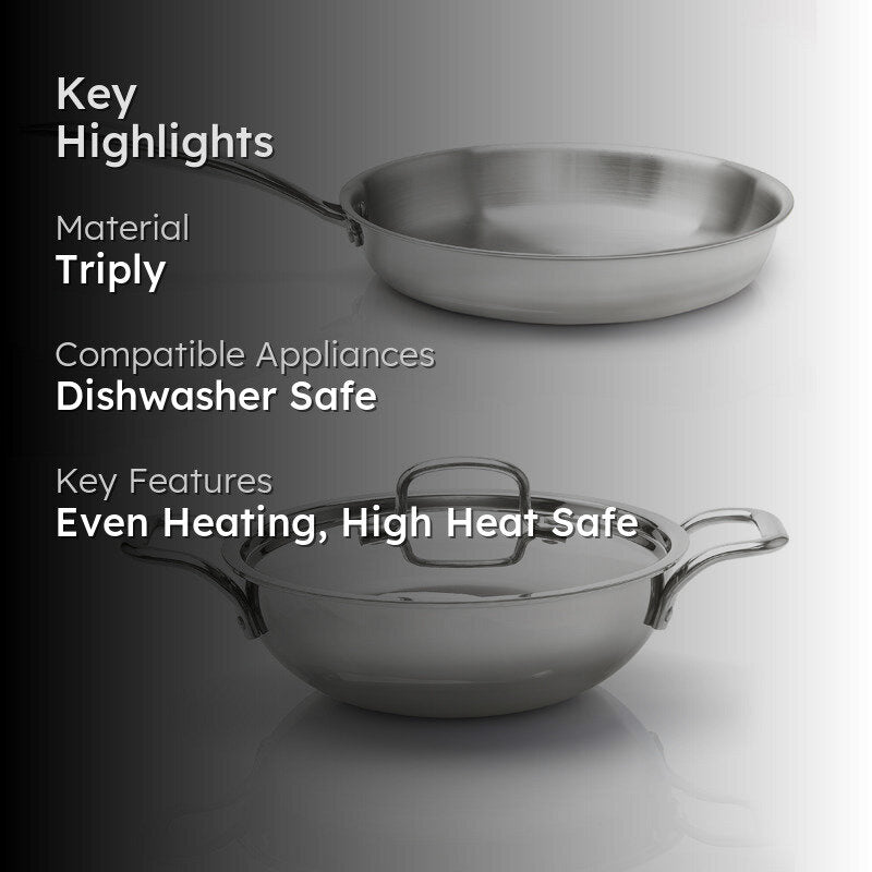 Zoraware Kadhai 3600 ML With Frying Pan & Lid (26 cm) media 2