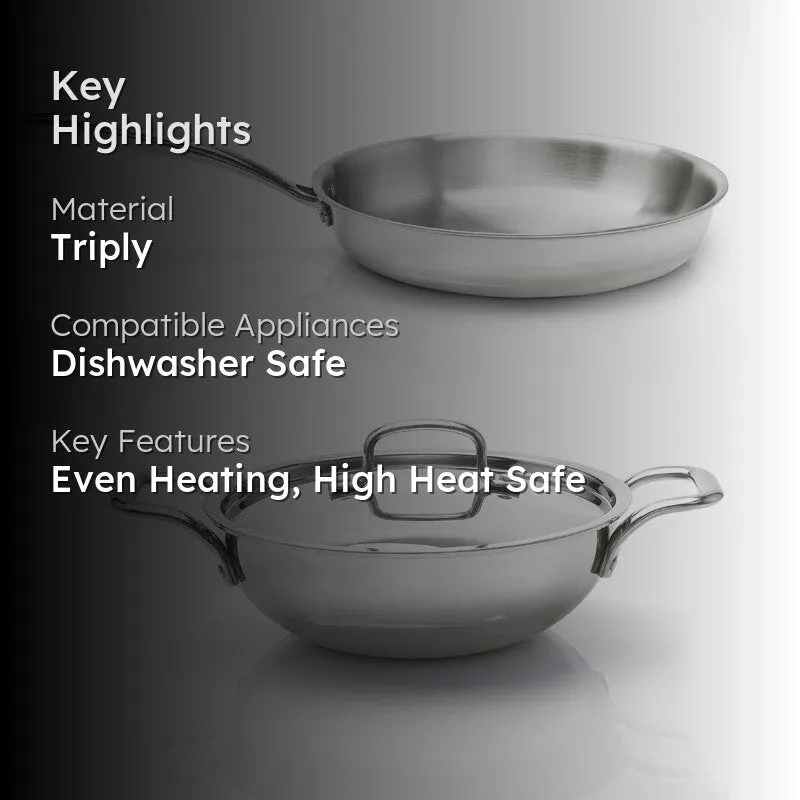 Zoraware Kadhai 3600 ML With Frying Pan & Lid (26 cm) media 2