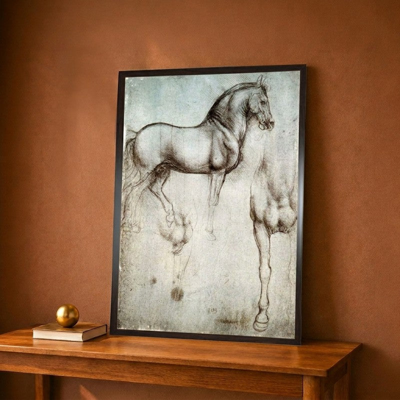 Studies Of Horses Canvas Wall Painting - 12 x 16 Inches
