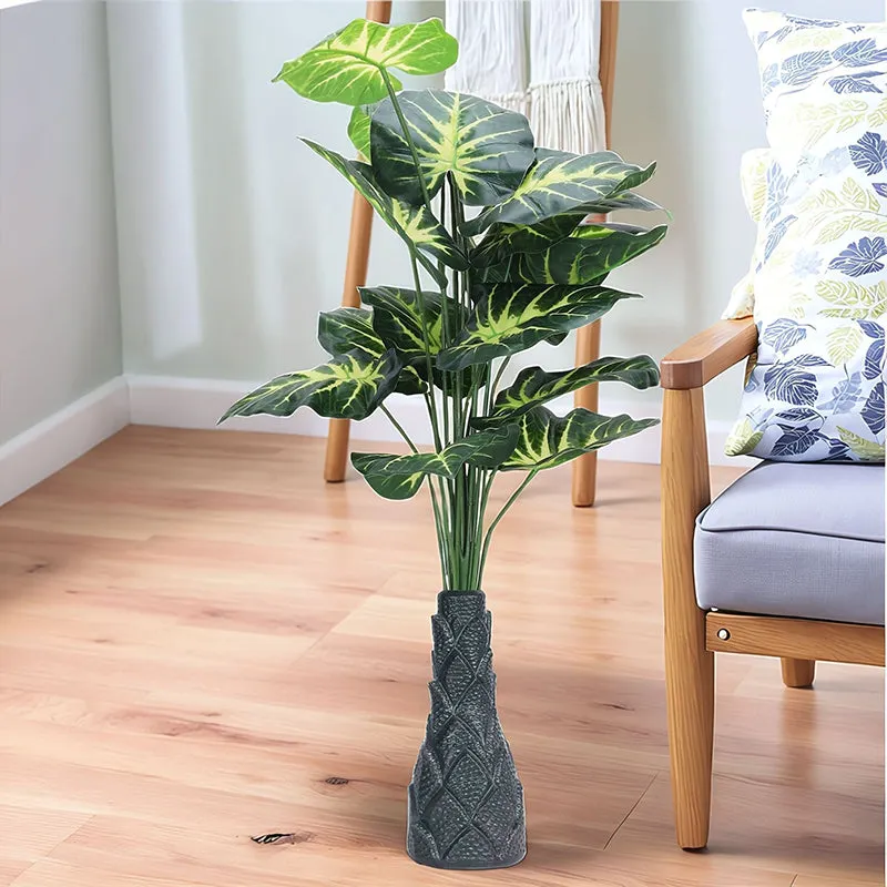 Infinita Artificial Money Plant II With Black Plastic Pot - 3 Feet media 1