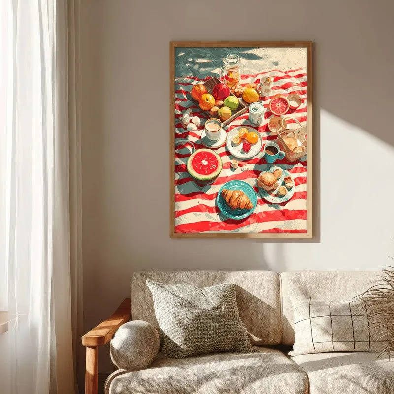 Feastora Canvas Wall Painting With Brown Frame media 7
