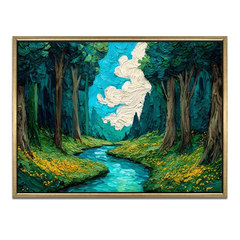 Mystic River Canvas Wall Painting With Frame media 3