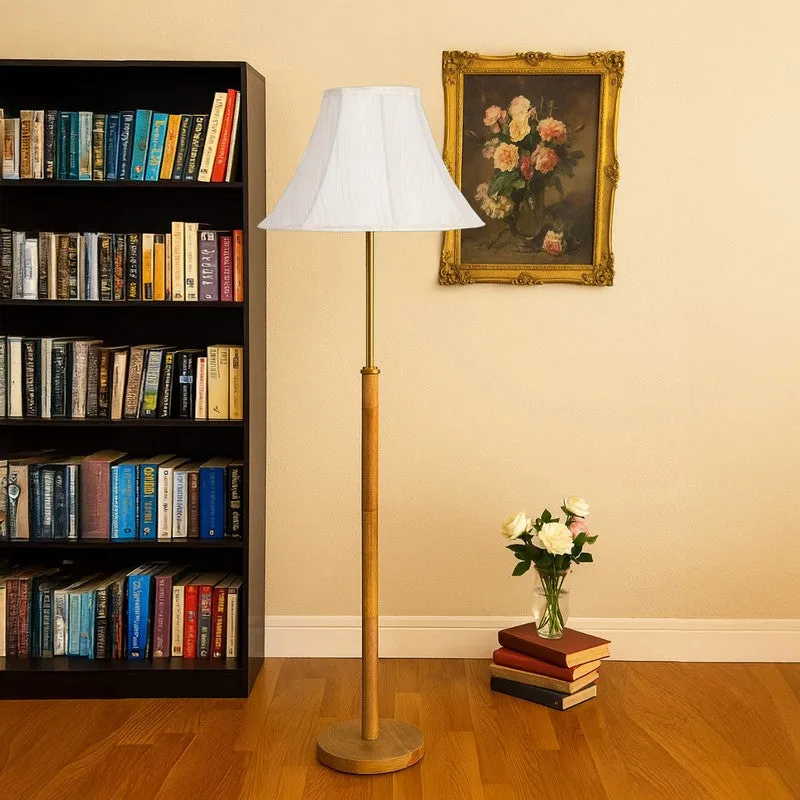 Calm Curve Wooden Floor Lamp - White media 4
