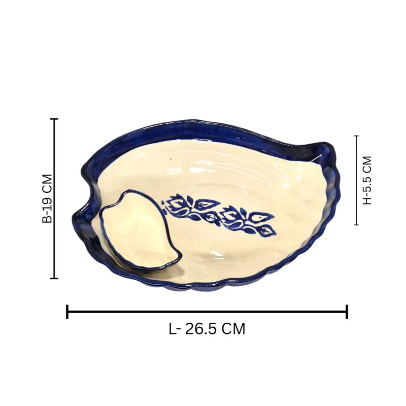 Leavra Ceramic Platter - Blue media 7