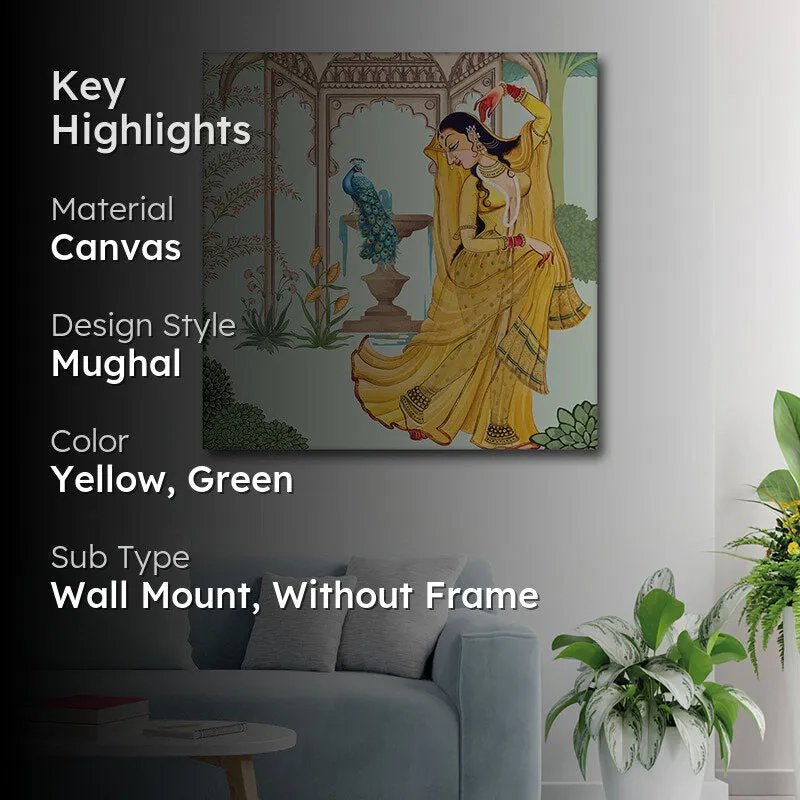 Mughal Dancer Canvas Wall Art media 2