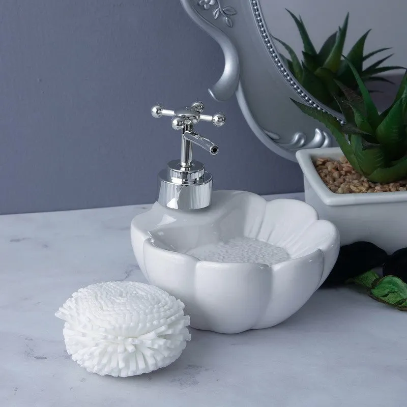 Ceramic Blossom Soap Dispenser media 1