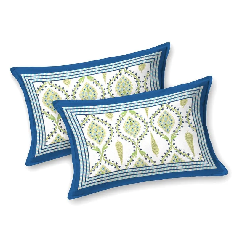 Ambi Bliss Cotton Bedsheet (Green,Blue) - 180 GSM media 6