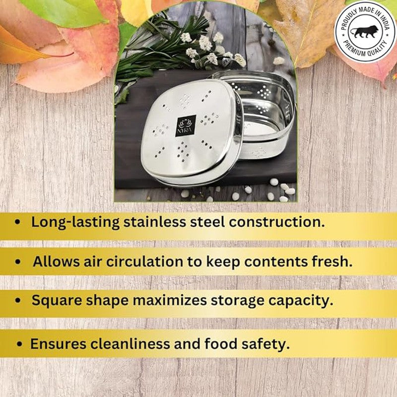 Crest Silver Stainless Steel Container media 5