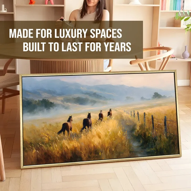 Spirit Run Canvas Wall Painting With Frame media 5