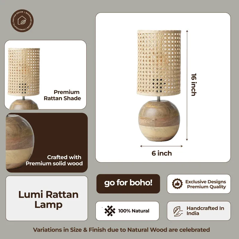 GridLit Rattan Table Lamp - Beige,Brown media 9
