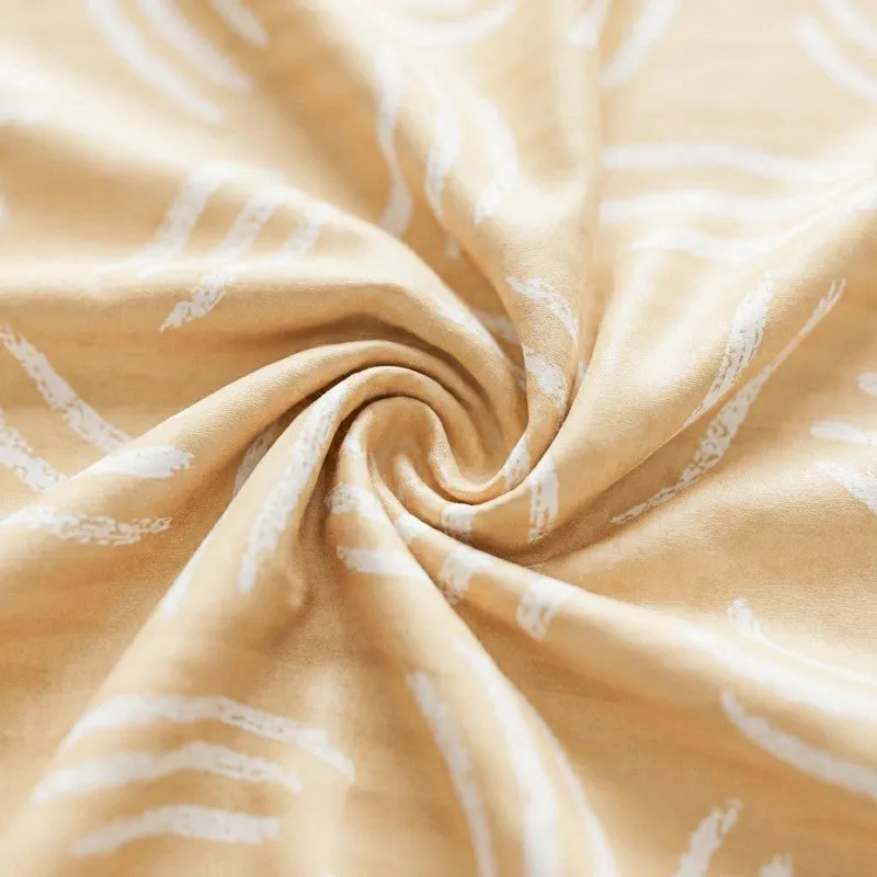 Autumn Bliss Cotton Bedsheet (Yellow) - 200 TC media 5