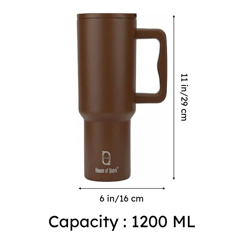 TerraTone Stainless Steel Tumbler (1200 ML) - Brown media 8