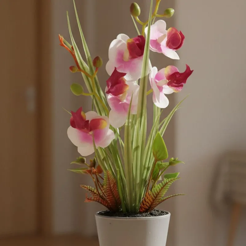 Artificial Bonsai Flower Plant with Ceramic Pot - 0.8 Feet (Purple) media 3