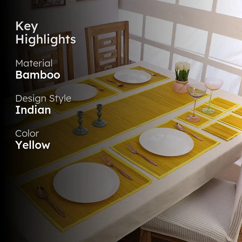 Woodland Nest Bamboo Kitchen Linen Set (Yellow) - Thirteen Piece Set media 2