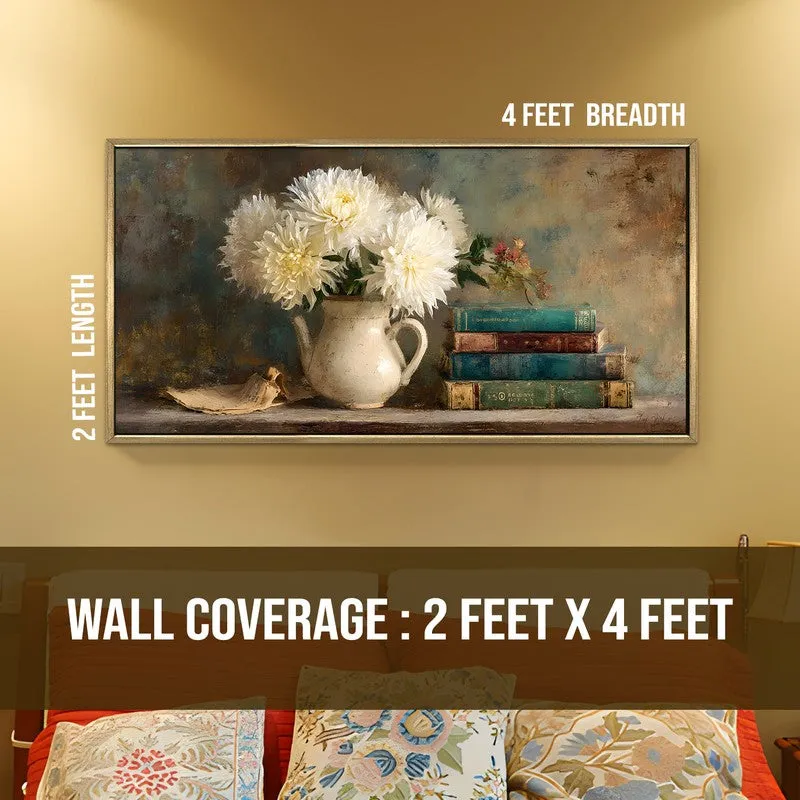 Bookish Breeze Canvas Wall Painting With Frame media 8